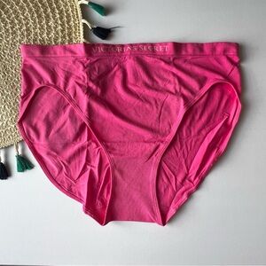 Victoria's Secret Seamless High Leg Brief Panty Ultra Pink Large NEW
